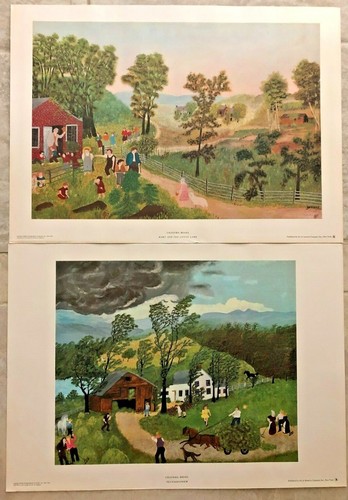 Pair grandma moses - of,
