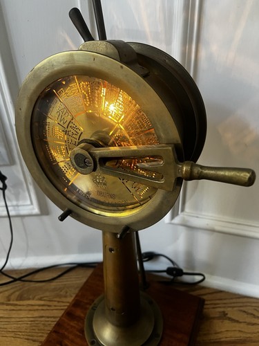 Vintage brass ship - 18”,