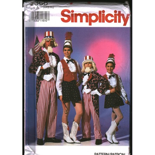 Simplicity 7366 uncle sam - simplicity,