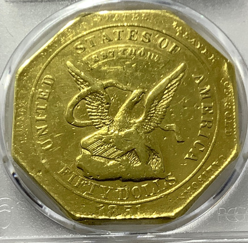 1851 california gold 50 - gold, $50