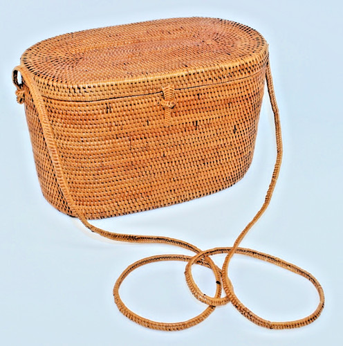 Bali handwoven rattan oval - rattan,