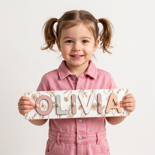 Custom wooden name - puzzle, with