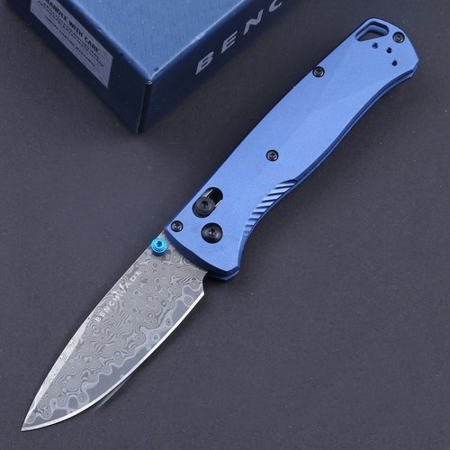 Custom blue damascus steel - blue,