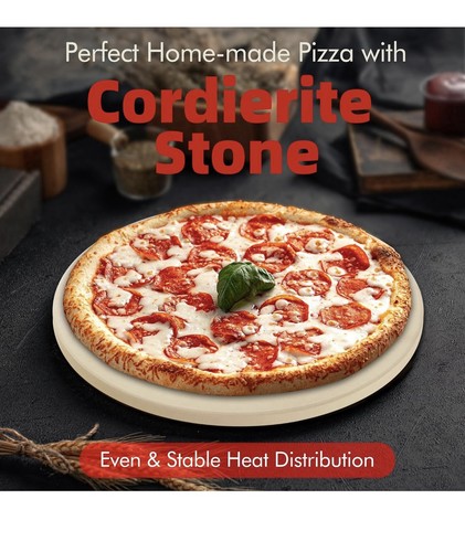 Round pizza stone - stone,, heavy