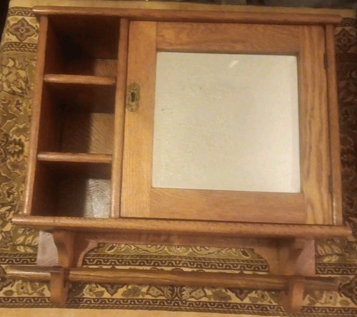 Vintage solid oak wood cubby - solid,