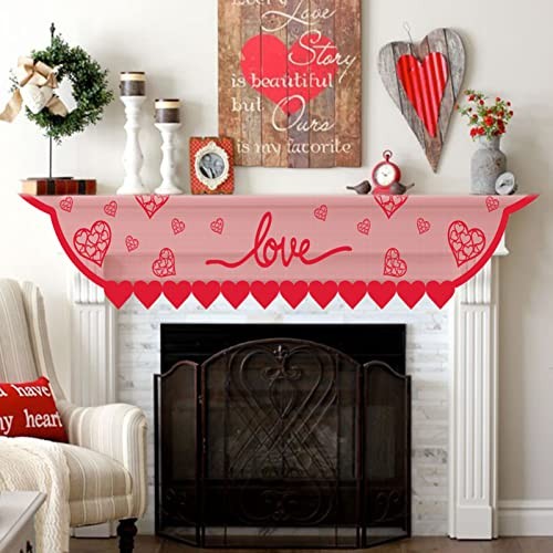 Red heart mantle scarf - heart,