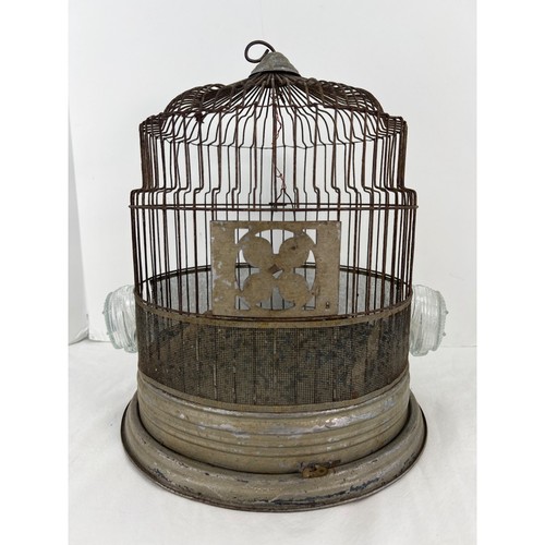 Antique domed hanging bird - domed,