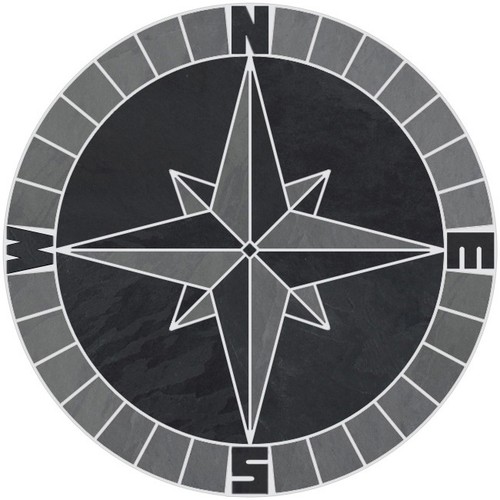 Tile mosaic medallion - tile,