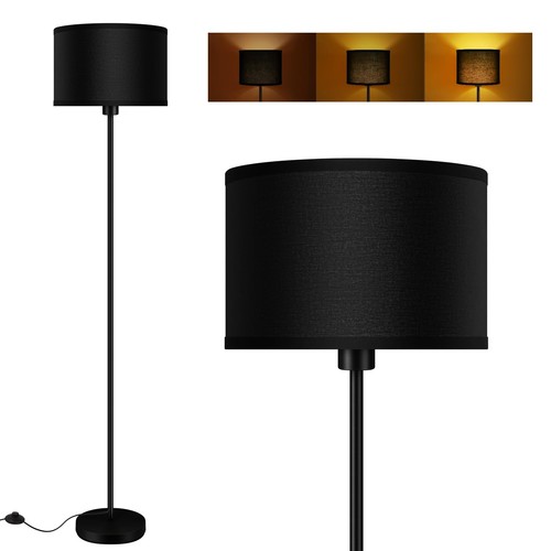 Floor lamp black standing - black,,