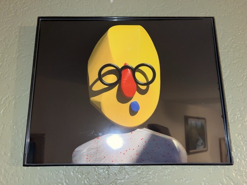Abstract face art framed 10in - face,