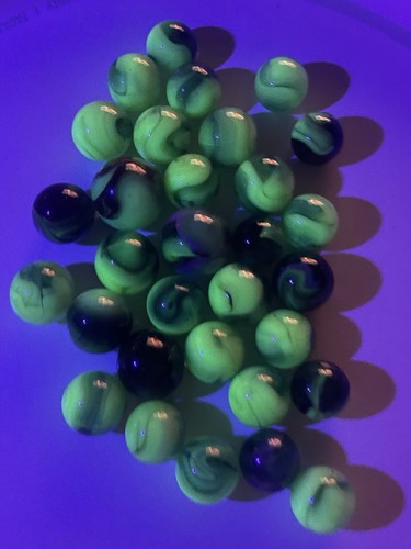 Vintage uranium glass marble - glass,