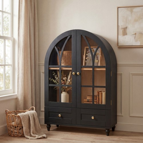Tier display cabinet glass - cabinet, w/glass