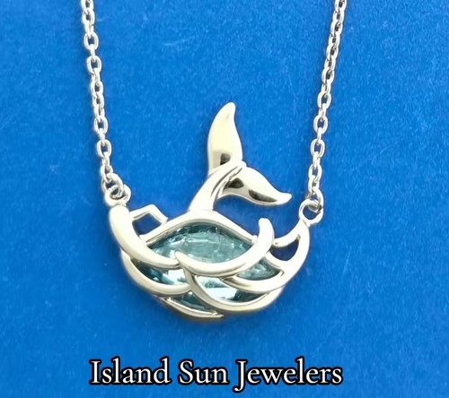 Whale tail pendant - pendant,, sterling