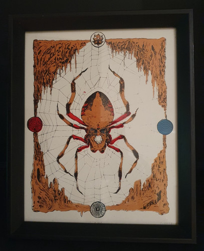 Tattoo flash art framed spider - art,