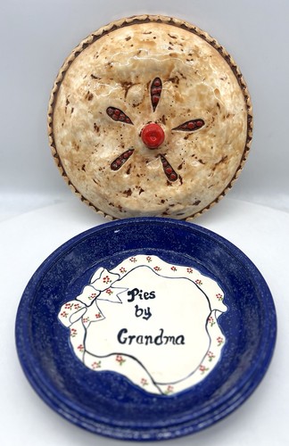 Vintage ceramic cherry pie - ceramic,