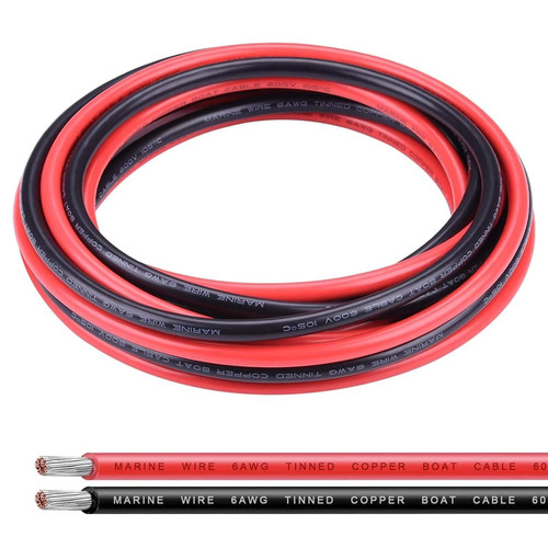 Gauge wire 10ft black - gauge, &
