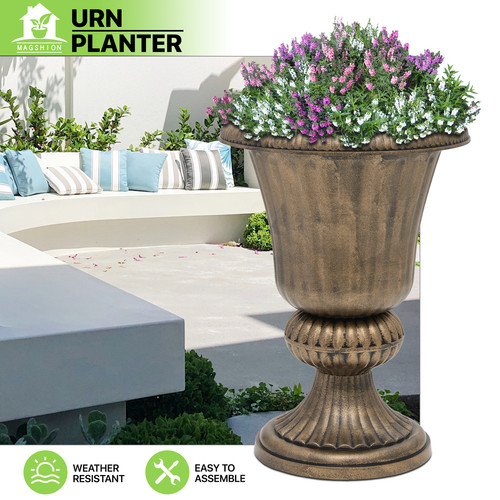 Tall urn planter bronze - urn,