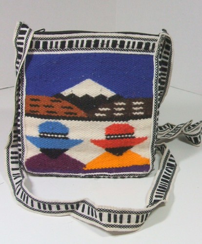 Vintage woven aztec tapestry - woven,