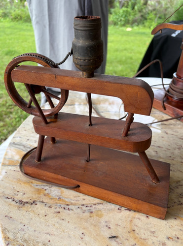 Lamp wood antique spinning - wood,
