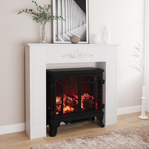Freestanding wood mantel - freestanding,