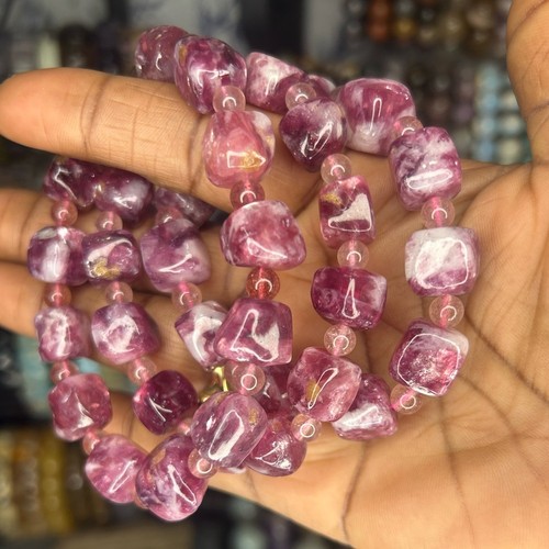 Purple mica cube - (one),