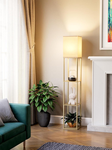 Shelf floor lamp corner - shelf,