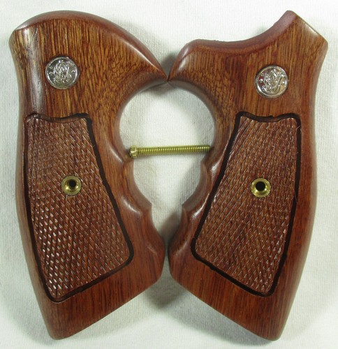 New wood checkered grips - checkered,