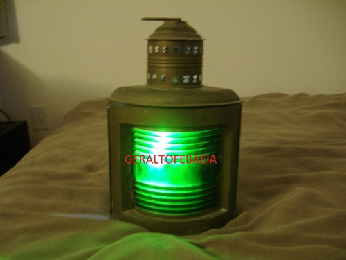 Antique oil lamp starboard - antique,