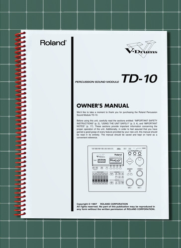 Roland owners manual - roland, td-10