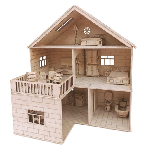 Story wooden dollhouse diy - story,