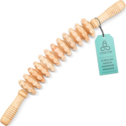 Wooden massage roller stick - massage,