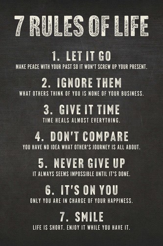 Rules life art print - of,