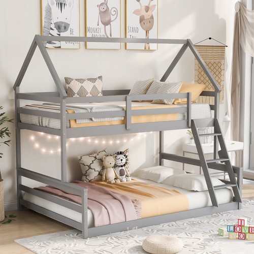 Twin over full wood bunk - over,