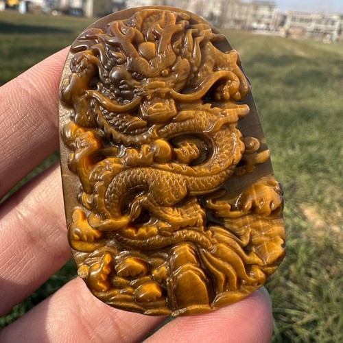 Natural hand carved tiger eye - hand,
