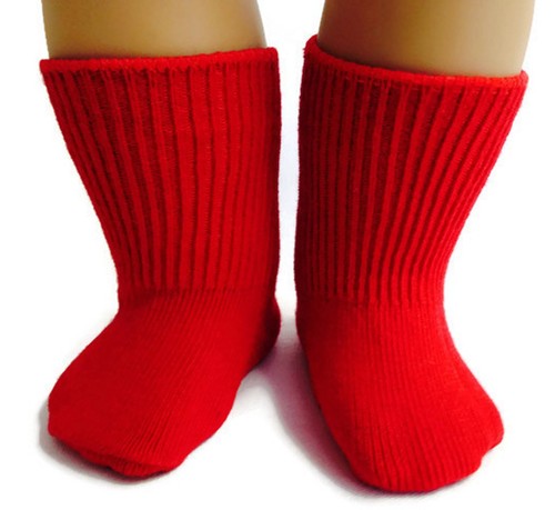 Red knit sport socks for - red,