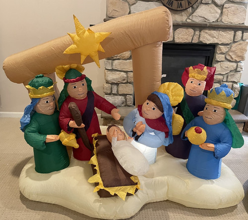 Christmas inflatable nativity - christmas,