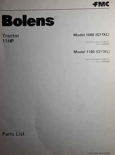 Bolens fmc 1060 g11xl - 1060, 1160