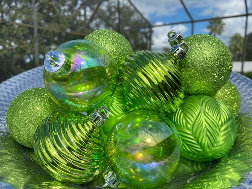 Christmas ornaments green - christmas,