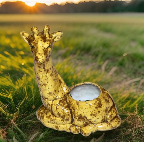 Giraffe planter pottery - planter,