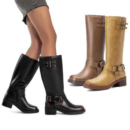 Women knee high boots zip - women, up