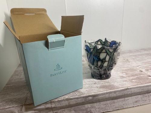 Partylite blue iris - blue, stained