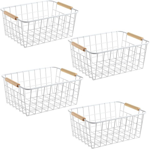 White wire baskets for - white,