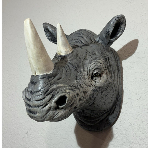 Wall mounted rhino head - wall,