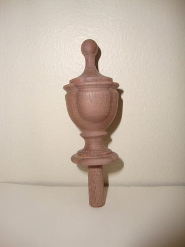 Wood finial unfinished for - finial, bed