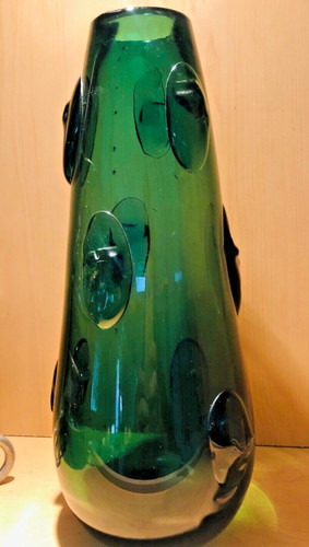 Vintage hand blown - vintage, green