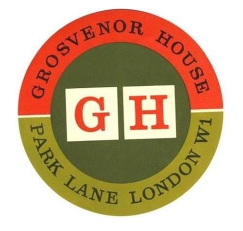 Grosvenor house luggage label - grosvenor,