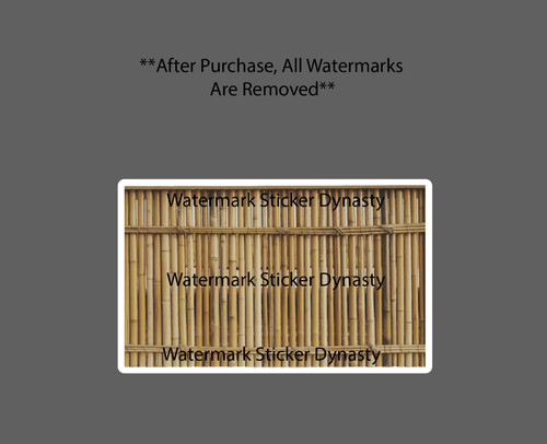 Bamboo fence sticker - bamboo,