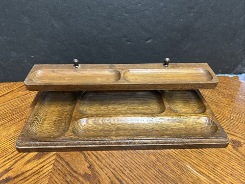 Tier wood metal valet tray - metal,