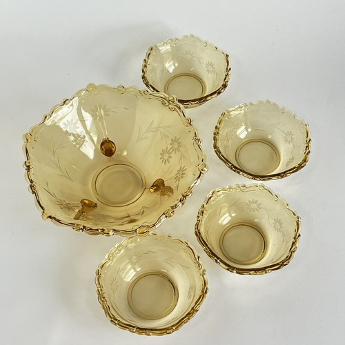 Brockowitz amber glass serving - amber,