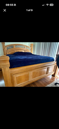 Piece brown wood - 3-piece, bedroom